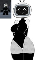 1girls alissonvortex arm_warmers breasts cameltoe female fishnets hotmilk leotard oc pussy reference_image roblox roblox_avatar robloxian self_upload tagme thighhighs thighs turtleneck tv_head