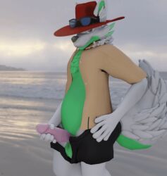 animated anthro beach big_hat bodily_fluids canid canine canis clothing costume coyote cum ejaculation erection eyewear genital_fluids genitals hat headgear headwear henrycharizardboi looking_pleasured loop male male_only mammal masturbation orgasm overweight overweight_anthro overweight_male penis seaside shirt short_playtime sky solo standing sunglasses throbbing throbbing_penis topwear wide_brim_hat wide_brimmed_hat yellow_clothing yellow_shirt yellow_topwear