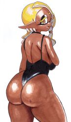 1girls ass blonde_hair breasts dark-skinned_female dark_skin dat_ass fangs female frye_(splatoon) highleg_leotard hips huge_ass inkling leotard light-skinned_female light_skin long_ears nintendo pointy_ears pointy_teeth splatoon splatoon_3 tentacle_hair thick_thighs thighs wide_hips yellow_eyes yellow_hair yuta_agc