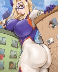 1girls ass ass_focus big_ass big_breasts big_butt blonde_hair blush bodysuit boku_no_hero_academia boobs_and_butt_pose breasts bubble_ass bubble_butt busty curvaceous curvy day daytime destroyed_building eye_mask fat_ass female female_focus giant_female giantess huge_ass huge_breasts large_ass large_breasts light-skinned_female light_skin long_hair mask mount_lady my_hero_academia outdoors outside pink_eyes purple_eyes shounen_jump superhero superhero_costume superheroine tagme thick_ass vittorio_giorgi voluptuous voluptuous_female yuu_takeyama