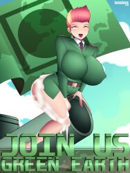 1girls advance_wars after_sex after_vaginal ahe_gao ahegao bare_legs bare_thighs barefoot bottomless breasts commander commission covered_nipples cum cum_in_pussy cum_inside cum_on_ass cum_on_feet cum_on_leg cum_on_lower_body english_text excessive_cum eyes_rolling_back female female_only flag green_eyes hourglass_figure huge_breasts jacket jess_(advance_wars) legs lumarianne20 mature mature_female military military_jacket military_uniform multicolored_hair nintendo open_mouth outdoors overflow pose poster red_hair sitting smile solo tank text thick_cum thighs tongue tongue_out wide_hips