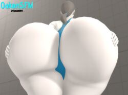 3d 3d_(artwork) ass_bigger_than_head ass_focus big_ass clothed female female_only holding_ass holding_own_ass hyper_ass nintendo oakensfm showing_ass sideass wii_fit wii_fit_trainer woodworksfm