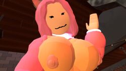 big_breasts female huge_breasts pink_hair rec_room recroom recroom-nsfw selfie tagme vr