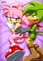 amy_rose archie_comics bbmbbf blush classic_amy_rose demo_duck male mobius_unleashed palcomix penis pussy sega sonic_(series) sonic_the_hedgehog_(series)