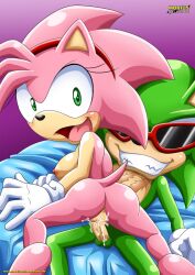 1boy 1girls amy_rose archie_comics bbmbbf cum cum_in_pussy cum_inside female mobius_unleashed palcomix penile_penetration rosy_the_rascal_(archie) scourge_the_hedgehog sega sonic_(series) sonic_the_hedgehog_(series) vaginal_penetration