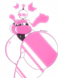 ass_bigger_than_head ass_focus barely_clothed big_ass big_breasts clothed female female_only gameboi_(artist) huge_breasts hyper_ass robot robot_girl sideass vee_(gameboi)