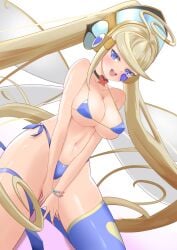 1girls bikini blonde_hair duel_monster fairy micro_bikini trickstar_holly_angel yu-gi-oh!