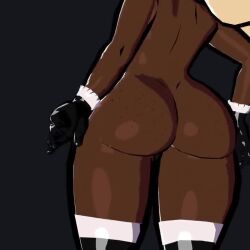 1girls 3d animated anus ass bending_over bent_over blonde_hair breasts close-up colonalcbplayer crouching dark-skinned_female dark_skin freckles freckles_on_ass nicky_(colonalcbplayer) nude praise_da_booty_(meme) pubic_hair pussy shorter_than_30_seconds small_breasts striped_legwear striped_thighhighs tagme thighhighs video