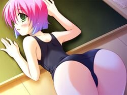 1boy arched_back blush c:drive cg crossdressing eroge femboy game_cg girly kawai_kuu male_only tagme trap tsui_teru