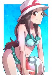 breasts female female_only leaf_(pokemon) nintendo pokemon solo swimsuit yt_lvlv