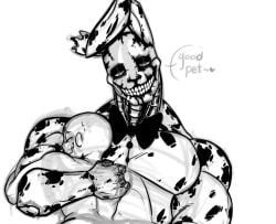 animatronic big_pecs black_and_white bowtie dialogue erect_penis five_nights_at_freddy's five_nights_at_freddy's_3 half-closed_eyes hug image male male_only masturbation monochrome muscular muscular_male pecs penis robot ruinh00d satisfied_look sex sketch speech_bubble springtrap springtrap_(fnaf) tagme textc