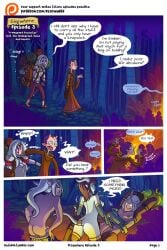 blizzard_entertainment blue_skin comic comic_page delidah dialogue draenei english_text episode_3 female imminent_sex monara night_elf original_character page_1 purple_hair tumblr_username warcraft world_of_warcraft