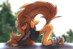 1girls apogee_(tinygaypirate) brown_hair female furry solo tagme tail tinygaypirate