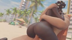 1boy 1girls 3d african african_female animated ass athletic_female beach black_body black_women cling dark-skinned_female dark_skin evilaudio female green_eyes hug human interracial kassioppiava league_of_legends light-skinned_male light_skin moaning riot_games rougenine senna_(league_of_legends) sex sitting sitting_on_lap sitting_on_penis sitting_on_person sound sun video waves