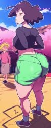 1girls angry_face animated ass ass_jiggle ass_shake big_ass blush blushing booty_shorts bottom_heavy breasts brown_hair bubble_butt cellulite clothed_female crayon_shin-chan cropped curvy d-art dat_ass edit fat_ass female green_shorts housewife huge_ass human jiggling_ass juicy_butt karot large_breasts looking_at_viewer looking_back married_woman mature milf misae_nohara mother pale-skinned_female pale_skin shirt_lift short_hair thick_ass thick_thighs twerking voluptuous voluptuous_female wide_hips