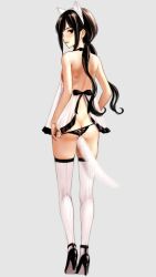 1girls anal_tail animal_ears ass ass_cutout back bare_shoulders black_eyes black_footwear black_hair black_panties blood_alone blush camisole cat_ears cat_tail clothing_cutout fake_animal_ears fake_tail fangs female female_only flat_chest from_behind full_body high_heels highres long_hair looking_at_viewer looking_back misaki_minato paid_reward_available panties panty_pull parted_lips profile pulled_by_self simple_background solo standing string_panties tail takano_masayuki thighhighs twintails underwear vampire white_background white_camisole white_thighhighs