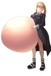 artist_request female hyper hyper_belly hyper_pregnancy maka_albarn pregnant solo soul_eater