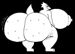 alphys big_ass big_breasts breasts bubble_butt chip_at_night huge_ass huge_breasts hyper twerking undertale undertale_(series)