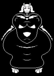 1girls anthro big_breasts black_and_white black_background boss_monster breasts chip_at_night edit edited edited_pixel_art female_only huge_breasts hyper hyper_ass hyper_breasts hyper_butt hyper_thighs massive_ass massive_breasts massive_butt massive_thighs pixel_(artwork) pixel_art thick_thighs toriel undertale undertale_(series) wide_hips