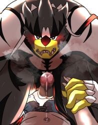 anthro balls bear big_dom_small_sub black_body black_fur blush bodily_fluids dominant dripping duo erection eye_contact first_person_view fur gay generation_8_pokemon genital_fluids genitals hand_holding hi_res human human_on_anthro human_pov humukeaka1 imminent_sex in_heat interspecies larger_anthro larger_male legendary_pokemon looking_at_another lying male male/male mammal marbles_(pixiv) multicolored_body multicolored_fur muscular muscular_anthro muscular_male nintendo nude open_mouth penis pokemon pokemon_(species) pokephilia precum precum_drip size_difference smaller_human smaller_male submissive submissive_pov sweat urshifu white_body white_fur