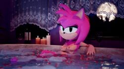 16:9 3d_(artwork) amy_rose anthro bath bathing bathtub breasts digital_media_(artwork) eulipotyphlan female fur ganondork green_eyes hedgehog hi_res looking_at_viewer mammal nipples nude pink_body pink_fur sega small_breasts soap solo sonic_(series) sonic_the_hedgehog_(series) suds water wet wet_body widescreen