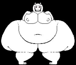 1girls anthro big_breasts black_and_white black_background boss_monster breasts chip_at_night fat fat_female fat_woman female_only huge_breasts hyper hyper_ass hyper_breasts hyper_butt hyper_thighs massive_ass massive_breasts massive_butt massive_thighs naked naked_female navel nipples nude nude_female obese obese_female overweight overweight_female pixel_(artwork) pixel_art thick_thighs toriel undertale undertale_(series) wide_hips