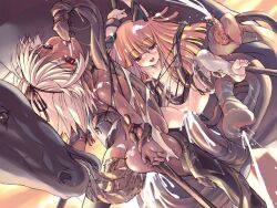 2girls anal artist_request blonde_hair double_penetration female female_only monster_rape multiple_girls nightmare ragnarok_online tentacle vaginal_penetration white_hair