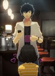 3d black_hair blowjob cup fellatio female heart implied_fellatio implied_oral joker_(persona) older_female older_woman_and_younger_boy persona persona_5 ren_amamiya sadayo_kawakami tagme teacher uriziel38