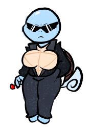 anthro big_breasts breasts lewdewott squirtle thick_thighs wide_hips