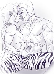 2boys artist_name gay guido_mista hand_on_penis handjob jojo's_bizarre_adventure jotaroviado looking_at_partner male male/male male_only masturbation pannacotta_fugo penis vento_aureo yaoi