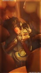 1girls 3d 4futas blowjob braid braided_hair brown_skin bukkake cumshot facial female futa_on_female futa_with_futa futanari gangbang group group_sex hair_fetish hair_grab hair_pull hair_pulling hairjob illari_(overwatch) junker_queen kiriko_(overwatch) latina nude nude_futanari oral oral_sex overwatch overwatch_2 penis peruvian_female pharah poseidonx sojourn_(overwatch) twin_braids twintails