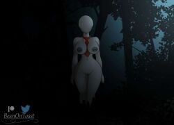 beanontoast big_breasts creepypasta female fully_nude grey_body no_face rule_63 slenderman slenderwoman