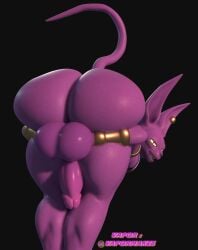 1boy 3d 3d_(artwork) amen_pose ass balls beerus bending_over bent_over big_ass big_butt cock-tail dragon_ball dragon_ball_z fat_ass fortnite fortnite:_battle_royale gay homosexual looking_at_viewer looking_back male male_only penis praise_da_booty_(meme) solo vapormakes wobble