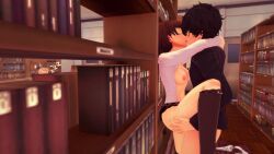 3d akira_kurusu braulete2 breasts library makoto_niijima nipples persona persona_5 public public_sex ren_amamiya ryuji_sakamoto straight tagme