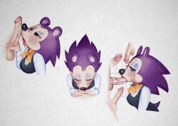 1girls 2023 4boys animal_crossing anthro balls black_eyes blush breasts cleavage clothed_female color_edit fellatio female furry human human_on_anthro labelle_able lipstick_on_penis male male_human/female_anthro male_on_anthro nintendo partial_male penis porcupine purple_eyeshadow purple_hair running_mascara tongue tongue_out xu53r