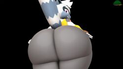 2023 3d anthro ass big_ass black_background cindablimp female female_only huge_ass large_ass lemur looking_at_viewer looking_back mobian_(species) primate sega sonic_(series) sonic_the_hedgehog_(series) tangle_the_lemur thick_thighs wide_hips