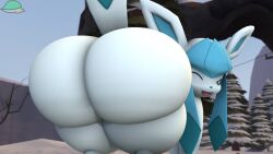 2023 3d ass cindablimp dumptruck_ass feral glaceon nintendo pokémon_(species) pokemon