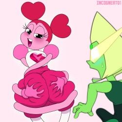 1futa 1girls 2023 big_ass bubble_ass bubble_butt clothed clothing duo erection female fully_clothed futanari green_body green_hair green_skin huge_ass humanoid incogneato large_ass penis peridot_(steven_universe) pink_body pink_hair pink_skin reset_spinel_(steven_universe) spinel_(steven_universe) standing steven_universe thick_thighs wide_hips