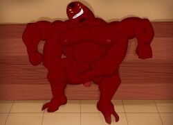 alien ben_10 fourarms male male_only masturbation muscle muscles muscular muscular_male red sauna solo tetramand