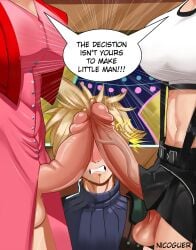 1boy 2futas aerith_gainsborough angry balls big_breasts big_penis blonde_hair bottomless breasts cant_see_the_haters clothed clothing cloud_strife dialogue english_text erection faceless faceless_character faceless_futanari final_fantasy final_fantasy_vii futa_on_male futadom futanari human light-skinned_futanari light_skin male malesub mostly_clothed nicoguer partially_retracted_foreskin penis penis_covering_eyes penis_over_eyes penis_size_difference precum short_hair smooth_balls smooth_penis square_enix standing tagme text tifa_lockhart uncensored uncut