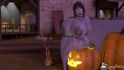 3d 3d_(artwork) beatrix_banshee_(spaghettis) big_ass big_breasts female female_only ghost ghost_girl huge_breasts naked nude spaghettis_(artist) translucent_body