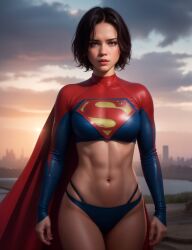 1girls abs actress ai_generated black_hair camel_toe cameltoe cape celebrity dc dc_comics dc_extended_universe dceu hero_costume medium_breasts photorealism photorealistic real_person realistic red_cape sasha_calle skinny slim supergirl supergirl_(sasha_calle) superhero_costume superheroine superman_(series) synth_canvas tagme the_flash_(2023) toned toned_female