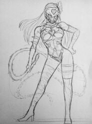 dominatrix kaijin_hime_do-s monster_girl monster_princess one-punch_man sketch whip