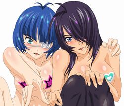 blue_hair breasts ikkitousen kanu_unchou ryomou_shimei