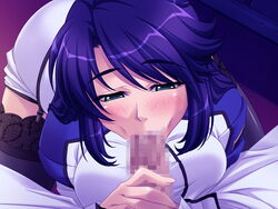 blush censored cg eroge extreme_content fellatio game_cg kagami_(artist) kangoku_senkan lilith-soft oral thighhighs