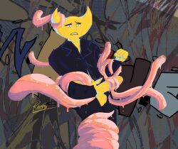 background commission commission_art creature_(hylics) detailed_background disembodied_tentacle dripping_tentacles grabbing hylics jacket jacket_open male_only milking moon pants pants_open penis penis_grab penis_out rape roqor roro_(artist) self_upload tentacle tentacle_grab tentacle_on_male tentacle_rape tentacle_sex tentacles_around_body tentacles_around_penis tentacles_on_male wayne_(hylics) yellow_body yellow_penis yellow_skin