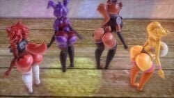 3d 3d_animation 4girls amv animated ass bear_girl big_breasts bonfie bonfie_(cryptia) bonnie_(cally3d) bonnie_(fnaf) bouncing_breasts bow_tie bunny_girl cally3d chica_(cally3d) chica_(fnaf) chiku chiku_(cryptia) clazzey cryptiacurves dancing eyepatch fazclaire's_nightclub fexa fexa_(cryptia) five_nights_at_freddy's fnaf fox_girl foxy_(cally3d) foxy_(fnaf) freddy_(fnaf) fredina's_nightclub fredina_(cally3d) frenni_(cryptia) frenni_fazclaire furry himmelsky jiggling_breasts long_gloves long_socks looking_at_viewer mmd music pac-man_ghost_dance_(minus8) scottgames seductive short sound tagme tagme_(artist) tail thick_thighs video wide_hips