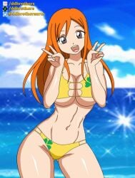 bleach breasts ddbrothers female female_only inoue_orihime open_mouth solo