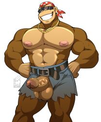 1boy 2023 abs anthro anthro_only ape balls bandana bandanna_on_forehead bara barely_clothed belly_button belt belt_buckle big_balls big_nipples bottomwear brown_fur bulge bulge_through_clothing clothing digital_drawing_(artwork) digital_media_(artwork) donkey_kong_(series) durag english_text exposed feet_out_of_frame fly_open foreskin front_view funky_kong fur furry furry_only gay genitals grin grinning grinning_at_viewer hair hands_on_hips humanoid_genitalia humanoid_penis looking_at_viewer male male_only mammal mostly_nude muscular muscular_anthro muscular_arms muscular_legs muscular_male navel necklace neckwear nelldemon nipples pants pants_open partially_retracted_foreskin penis penis_through_fly pink_nipples primate rope rope_around_neck shorts signature simple_background smile smiling smiling_at_viewer solo standing sunglasses tagme teeth text thick_penis uncircumcised veiny_penis watermark white_background