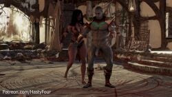 3d animated crushing dominant_female femdom hastyfour headscissor headscissors kotal_kahn male mavixtious mileena mixed_wrestling mortal_kombat thigh_crush